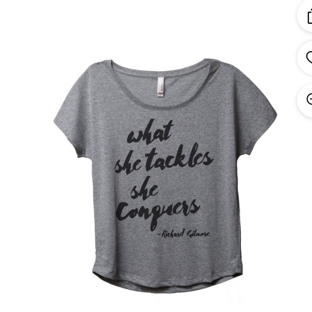 Relax slouchy t shirt gray size large - Picture 1 of 3